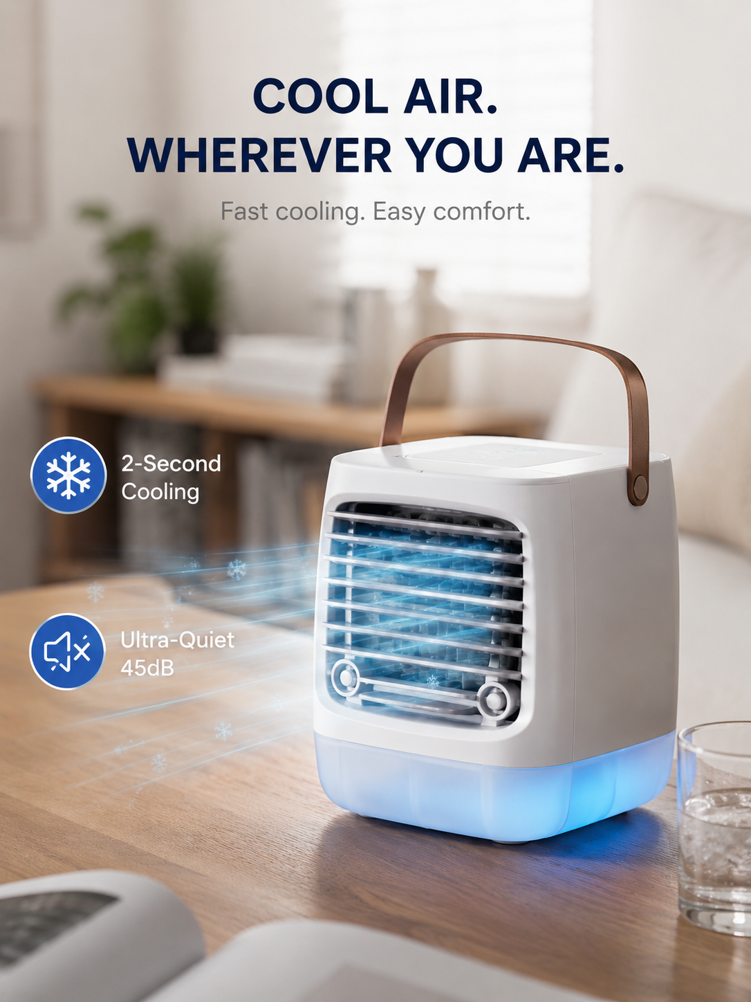 Frisoria Mini USB — Rafraîchisseur d'Air Silencieux Bureau