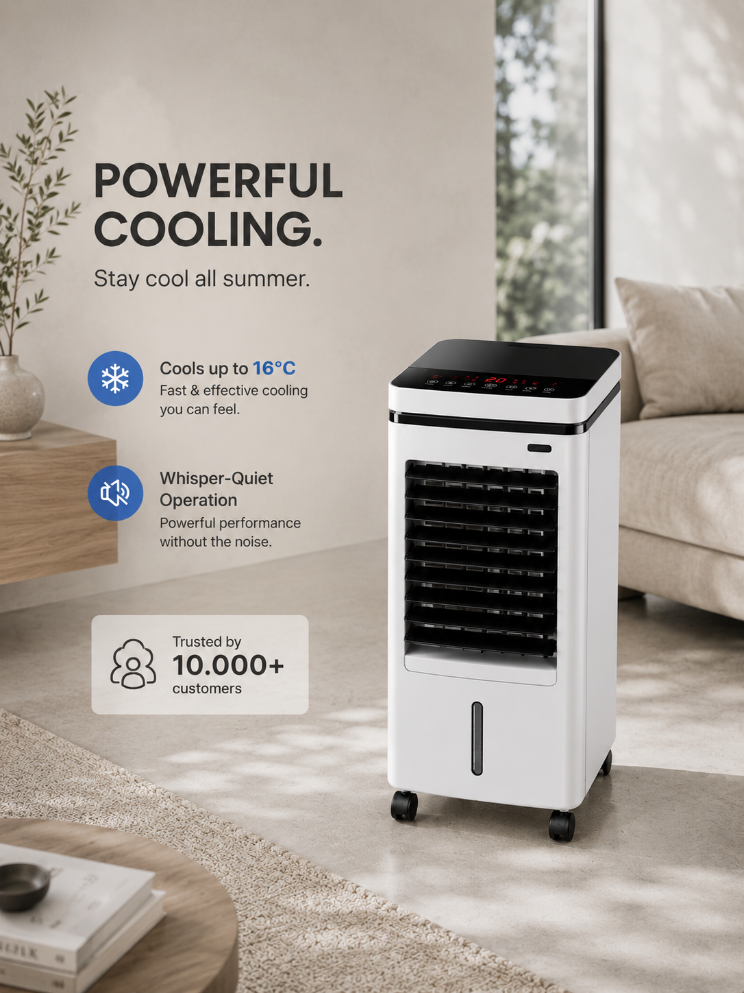 Saliénne Classic — Climatiseur Portable Écran Tactile