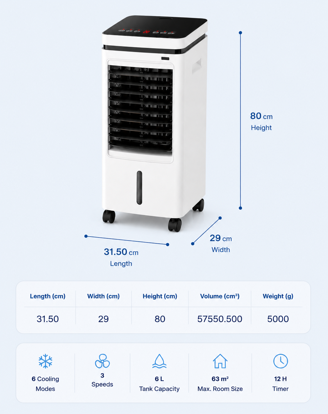 Saliénne Classic — Climatiseur Portable Écran Tactile