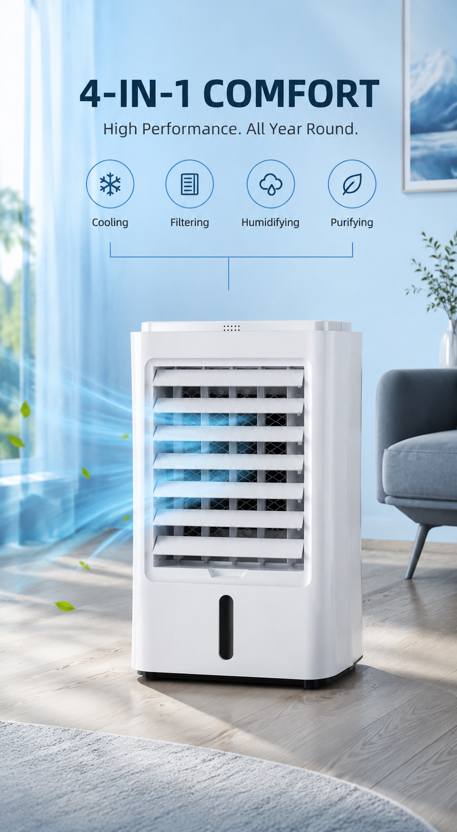 Saliénne Compact Pro — Mini Climatiseur USB pour Bureau