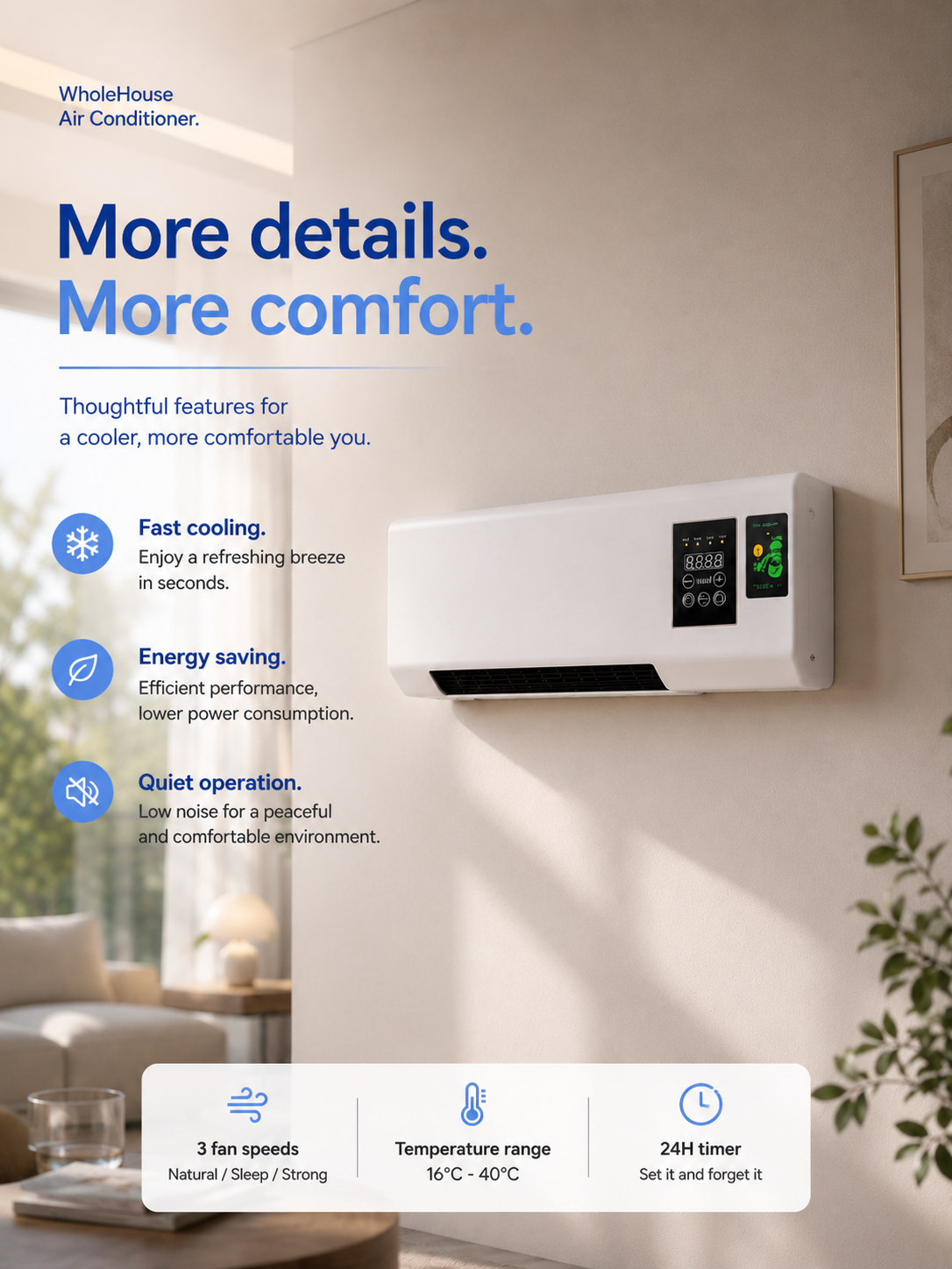 Saliénne Wall Pro — Climatiseur Mural Autonome à Installer